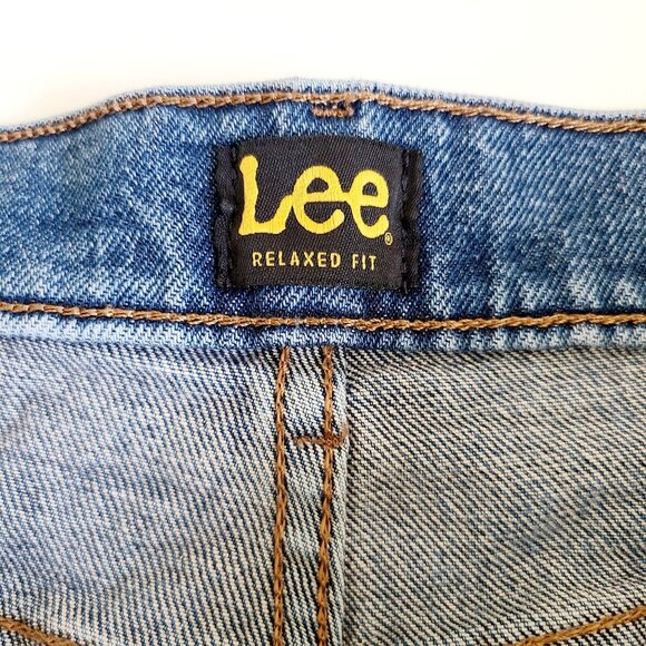 Lee Jeans Mens Distressed Denim Jeans size 40x30 Big Medium Wash - Picture 7 of 13